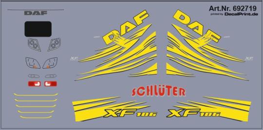 Decals für Truckdekor für DAF (gelb) (8,0 x 4,0 cm) 