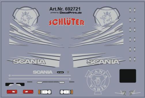 Decals für Truckdekor für Scania R (silber) (6,8 x 4,6 cm) 