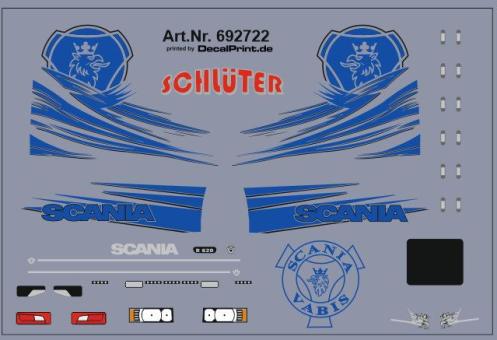 Decals für Truckdekor für Scania R (blau) (6,8 x 4,6 cm) 