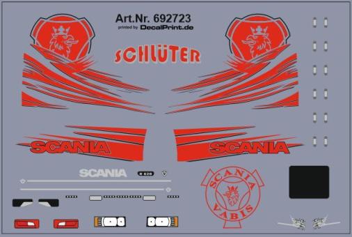 Decals für Truckdekor für Scania R (rot) (6,8 x 4,6 cm) 