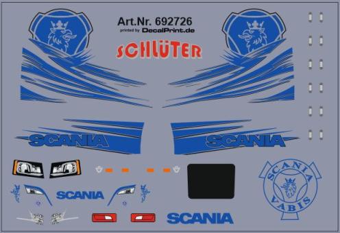 Decals für Truckdekor für Scania CS (blau) (6,8 x 4,6 cm) 