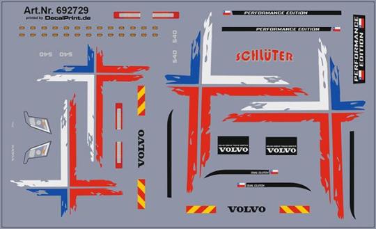 Decals für LKW-Dekor für Volvo FH 2013 + GL FH 2013 (rot, blau + weiß) (8,5 x 5, 