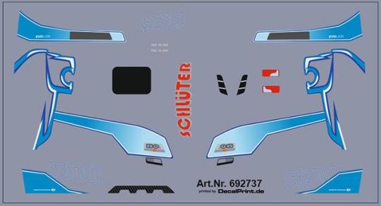 Decals für LKW-Dekor für MAN (blau) (8,5 x 4,6 cm) 