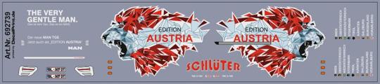 Decals für LKW Dekor für MAN TGE "Edition Austria" (11,6 x 2 