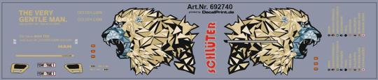 Decals für LKW Dekor für MAN TGE "Golden Lion" (12,1 x 2,6 c 