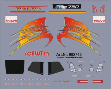 Decals für LKW-Dekor für Volvo FH 2013 (gelb-rot) (6,4 x 5,1 