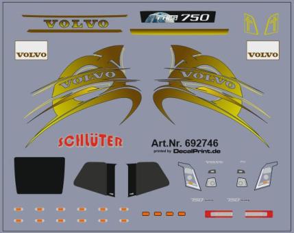 Decals für LKW-Dekor für Volvo FH 2013 (curry-braun) (6,4 x 5,1 cm) 