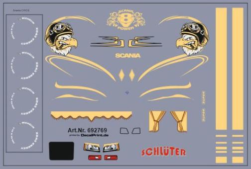 Decals für Truckdekor für Scania CR/CS (beige) (9,1 x 6,1 cm) 