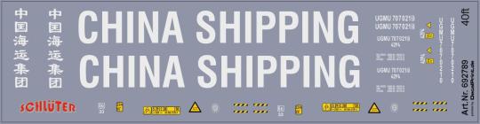 Decals für Container 40ft. \"China Shipping\" (12,4 x 3,2 cm) 