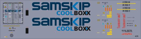 Decals für Container 45ft. "Samskip / Cool Boxx" (19,8 x 5,5 