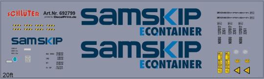 Decals für Container 20ft. \"Samskip / EContainer\" (12,0 x 3,5 cm) 