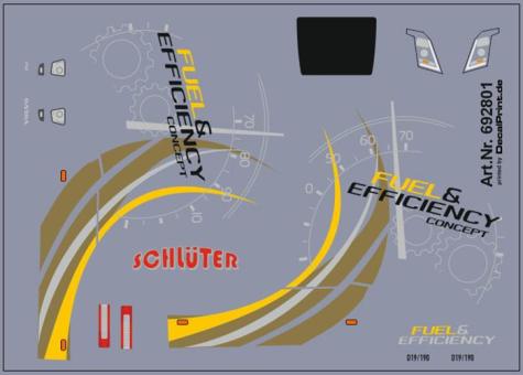 Decals für LKW-Dekor Volvo Fuel Effinciency (7,2 x 5,1 cm) 