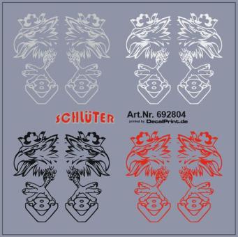 Decals für LKW-Dekor Scania V8-Greif Dekor (6,0 x 6,0 cm) 