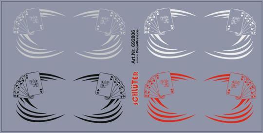 Decals für LKW-Dekor Scania (R13, CR, CS) Spielkarten Dekor für (11,3 x 5,7 cm) 