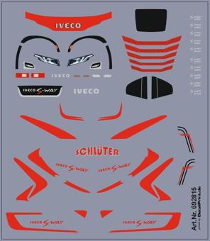 Decals für LKW-Dekor für Iveco S-Way (rot) (69 x 80 mm) 