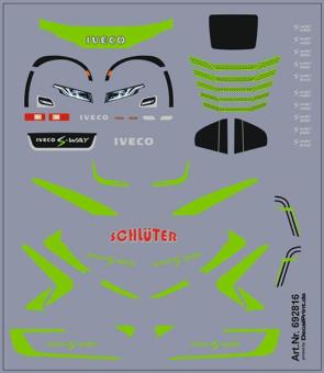 Decals für LKW-Dekor für Iveco S-Way (grün) (69 x 80 mm) 