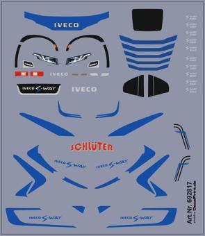 Decals für LKW-Dekor für Iveco S-Way (blau) (69 x 80 mm) 