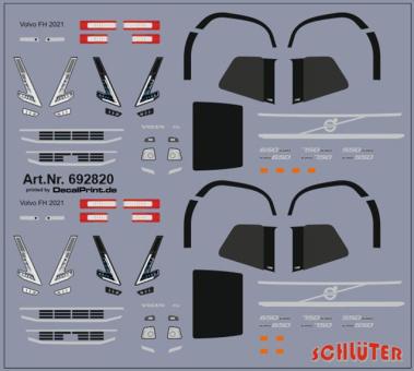 Decals für LKW-Dekor für Volvo FH 5 (2021) Details (65 x 59 