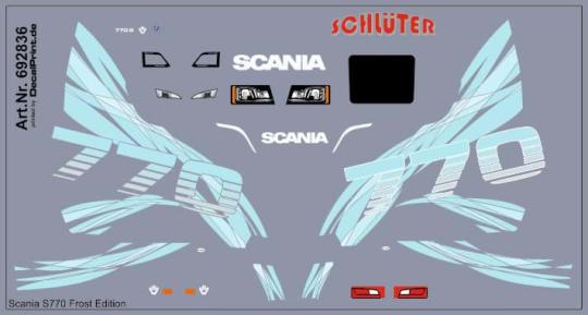 Decals für Truckdekor für Scania \"Frost Edition\" (80 x 43 mm) 