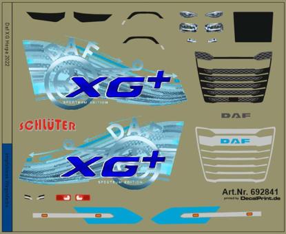 Decals Truckdekor für Daf XG+ (blau) (75 x 60 mm) 
