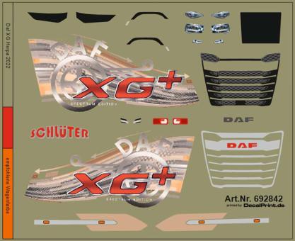Decals Truckdekor für Daf XG+ (rot) (75 x 60 mm) 