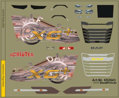 Decals Truckdekor für Daf XG+ (orange) (75 x 60 mm) 