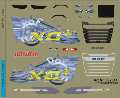 Decals Truckdekor für Daf XG+ (gelb) (75 x 60 mm) 