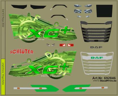 Decals Truckdekor für Daf XG+ (grün) (75 x 60 mm) 
