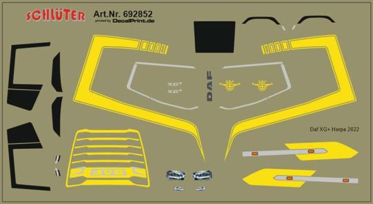 Decals Truckdekor für Daf XG+ (gelb) (83 x 50 mm) 