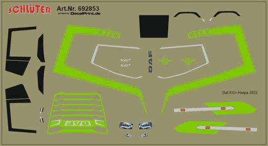 Decals Truckdekor für Daf XG+ (grün) (83 x 50 mm) 