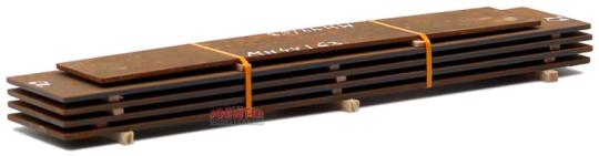 Ladegüter Bauer Eisenplatten, rostig (105 mm) 