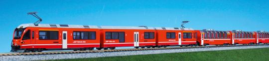 KATO 1:160 Rhätische Bahn Bernina Express 4-tlg Wagen Set 