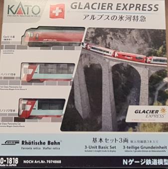 KATO 1:160 Glacier Express Grundeinheit 3-teilig 