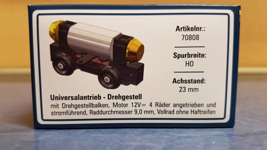 Rietze Universalantrieb-Drehgestell H0 Drehgestellbalken,Motor12V Achsstand 23mm 