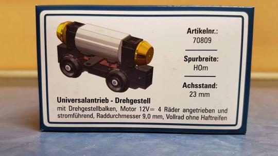 Rietze Universalantrieb-Drehgestell H0m Drehgestellbalken,Motor12V Achsstand23mm 