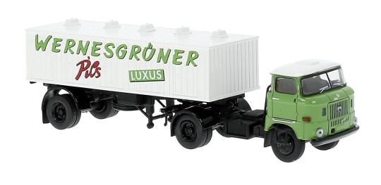 Brekina LKW IFA W50 Biertank-Sattelzug Wernesgrüner Bier 