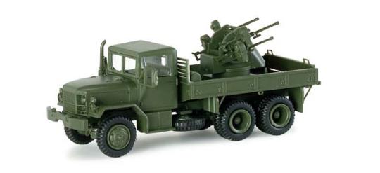 Herpa Minitanks LKW M35 + Vierlingsflak US Army 