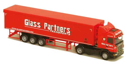 AWM LKW Scania R Highl./Aerop Kippmulden-SZ Glass Partners 74490 