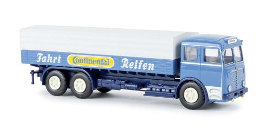 Brekina LKW Büssing 12.000 Pritsche/Plane Continental 