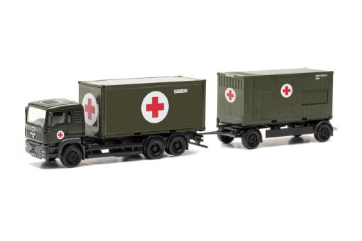 Herpa LKW MAN TG-A L Cont-Hz Bundeswehr Sanitätsdienst 