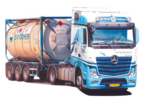 AWM LKW MB Actros 11 Bigsp. Tank-Cont-SZ Van Driel Sinochem 