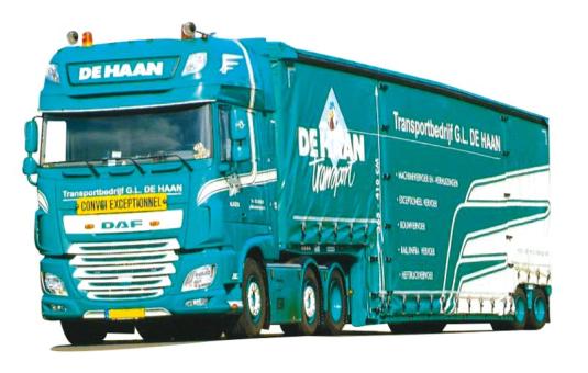 AWM LKW DAF XF 106 SSC/Aerop Tiefbett-Ga-KSZ De Haan 75317 