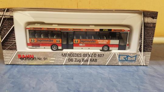 Rietze Stadtbus Mercedes-Benz O 407 DB ZugBus RAB Jägermeister 77312 