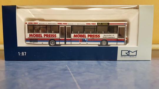 Rietze Stadtbus Mercedes-Benz O 407 RMV Möbel Preiss 77330 