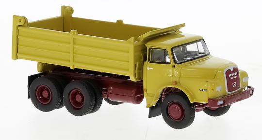 Brekina LKW MAN 26.280 DHAK dunkelgelb, dunkelrot, 1972, 