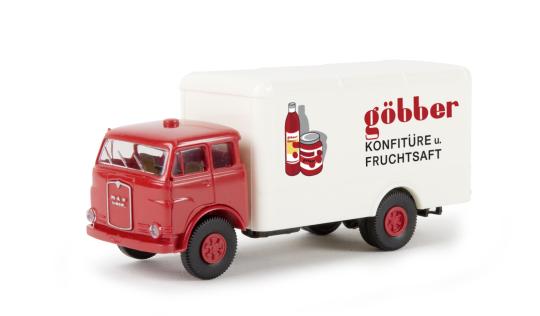 Brekina MAN 10.212 F Koffer Göbber Konfitüre 