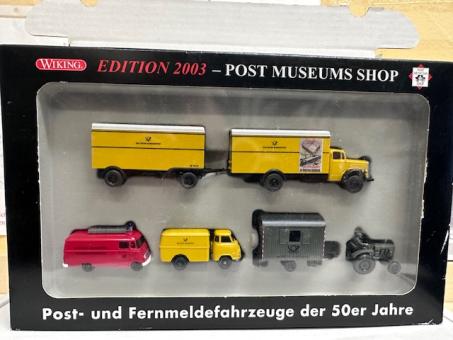 Wiking Set Postshop 2003 Post-und Fernmeldefahrzeuge 50er Ja 
