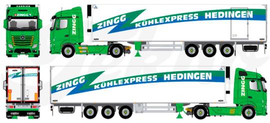 Tekno LKW MB Actros 11 Streamspace Kühl-KSZ Zingg 