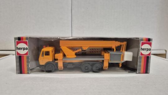Herpa LKW MB S Ruthmann_Steiger Kran orange 