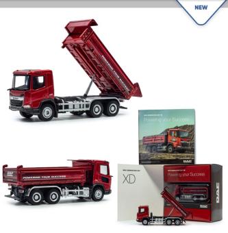 Holland oto LKW DAF XD Baukipper rouge flamme 